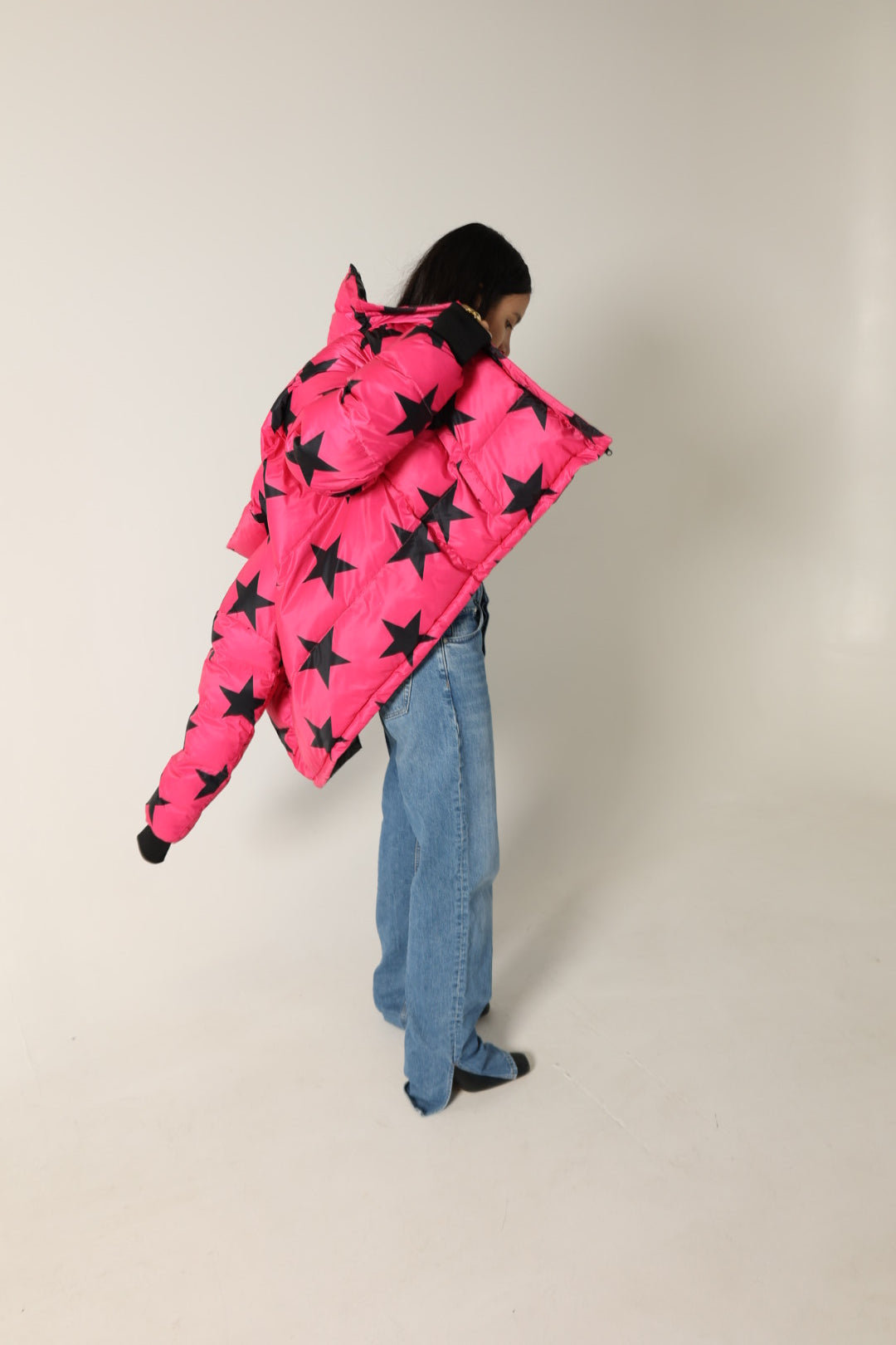 Stars Cropped Reversible Bomber
